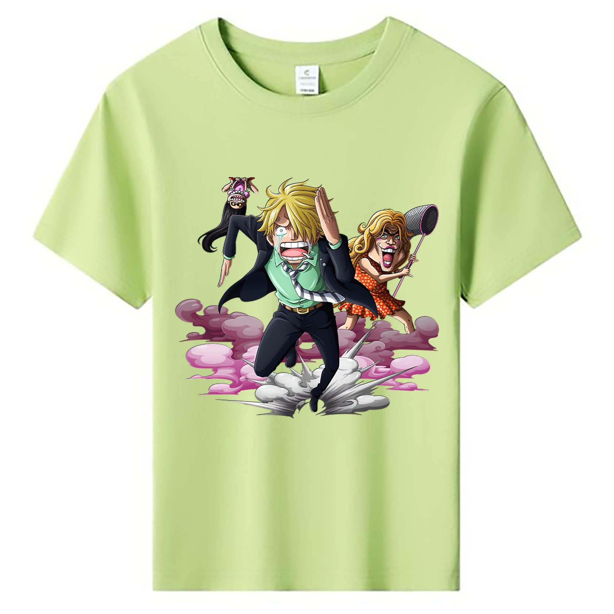 （画像用） ワンピース サンジ ONE PIECE Sanji 綿100％キッズTシャツ（フロントプリント）
